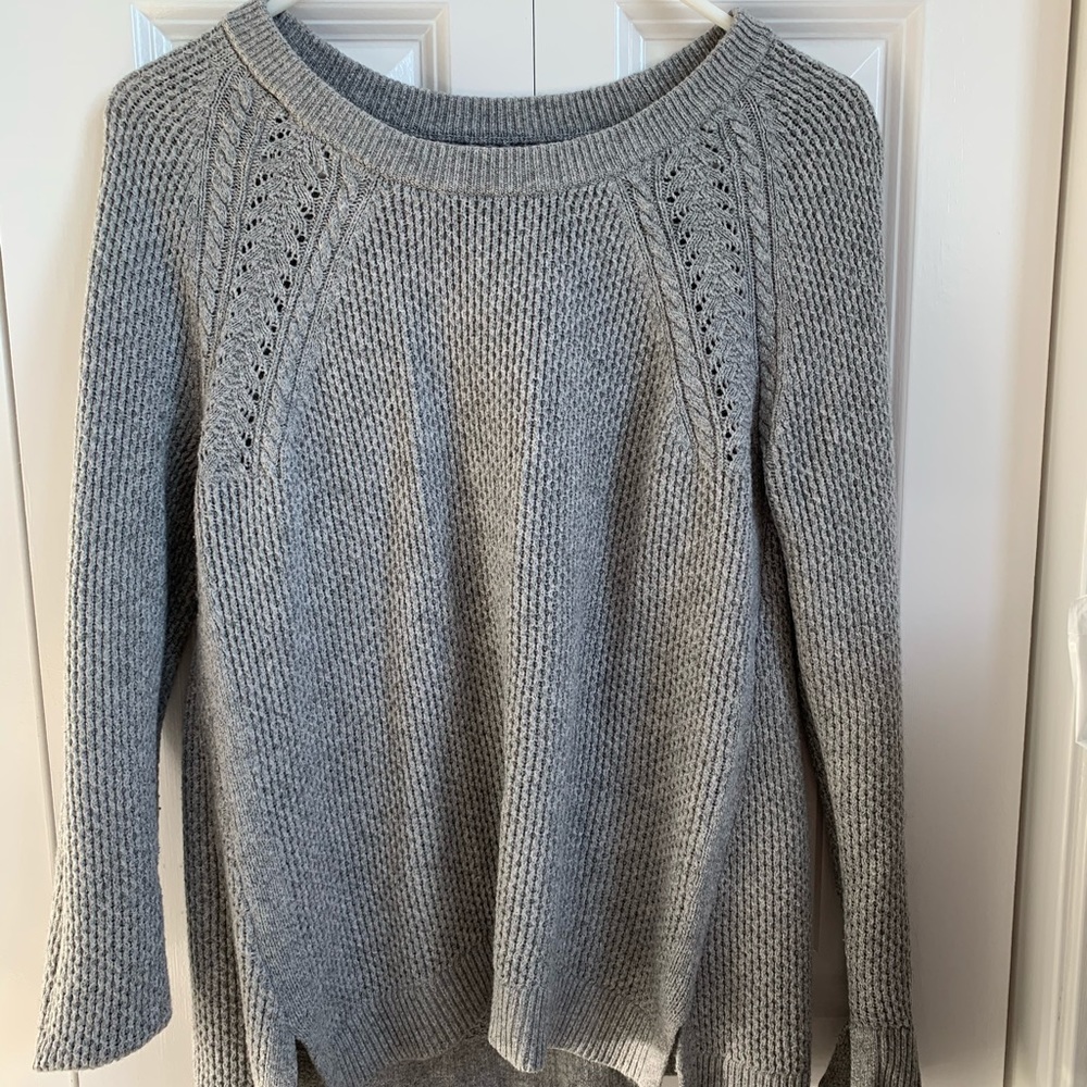Grey knit LOFT sweater